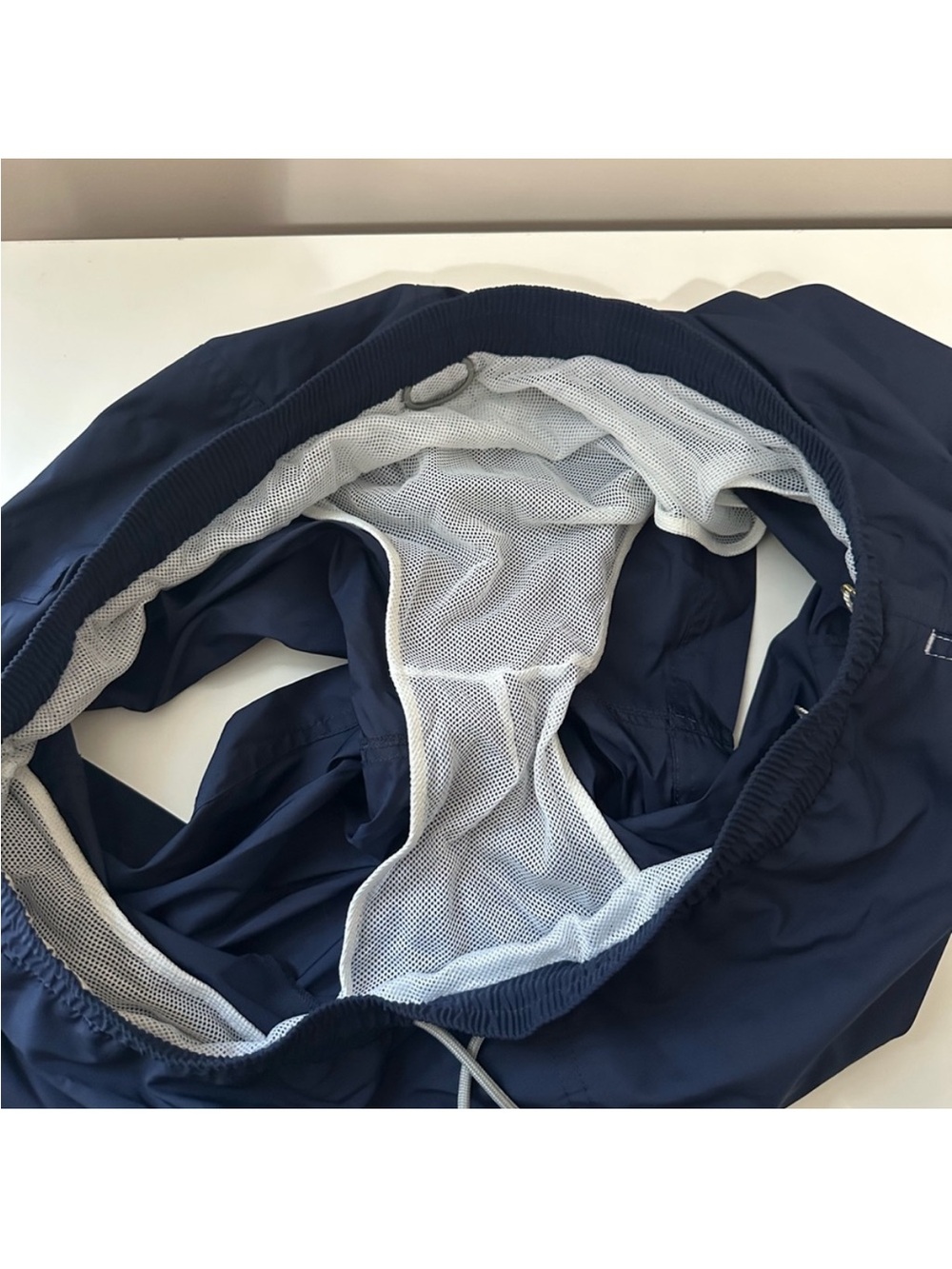 $800 Brunello Cucinelli Navy Swim Trunks Shorts XXL Blue Luxury Italy - Picture 8 of 15